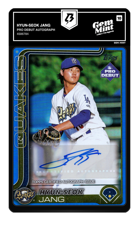 Hyun-Seok Jang 2023 Pro Debut Autograph graded Gem Mint 10 by TradingCard360