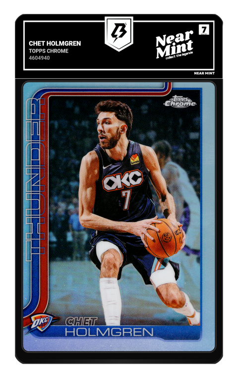Chet Holmgren 2026 Topps Chrome graded Near Mint 7 by TradingCard360