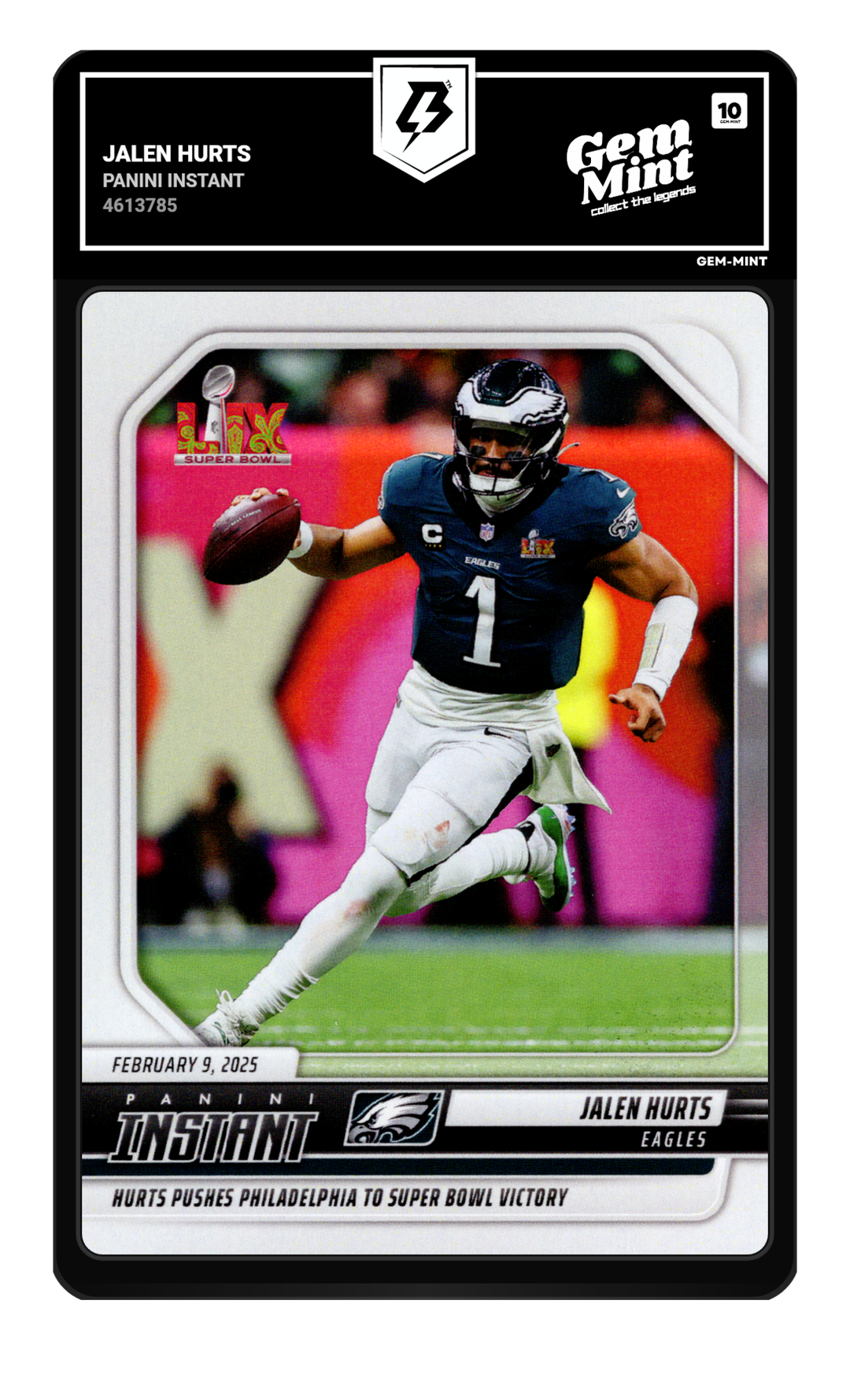 Jalen Hurts graded Gem Mint 10