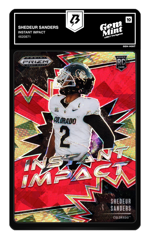 Shedeur Sanders 2025 Instant Impact graded Gem Mint 10 by TradingCard360