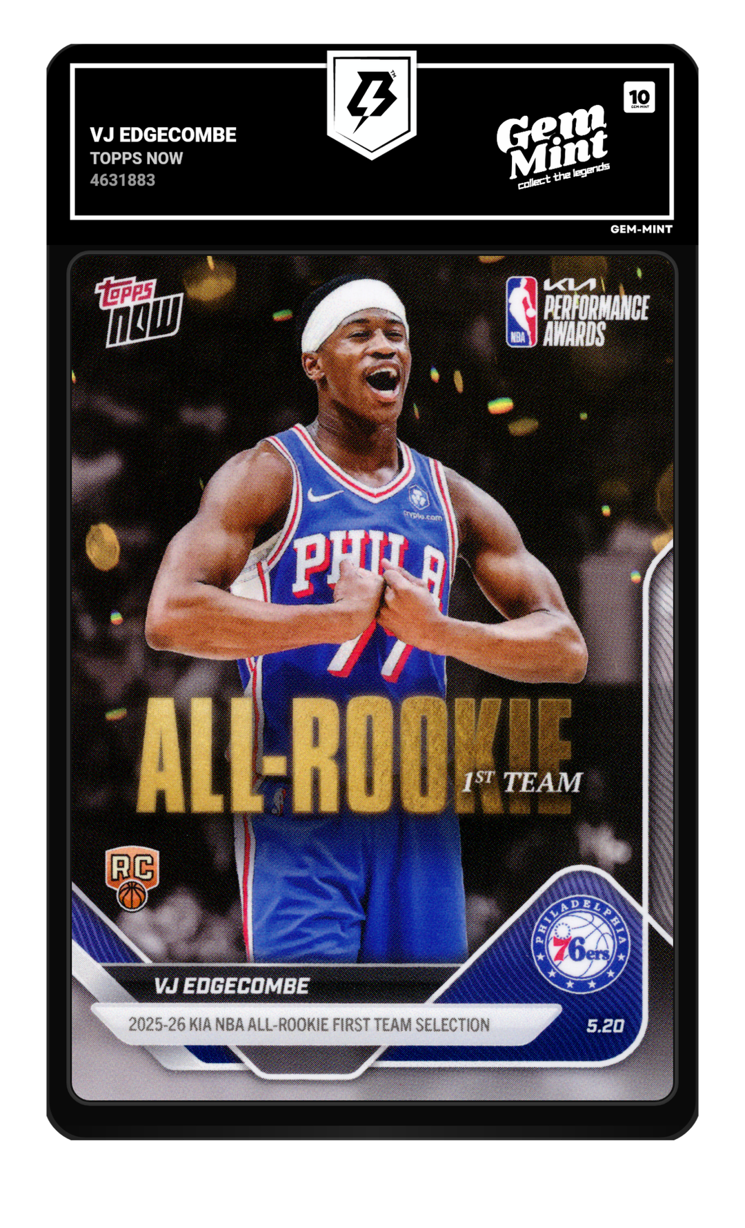 Vj Edgecombe graded Gem Mint 10