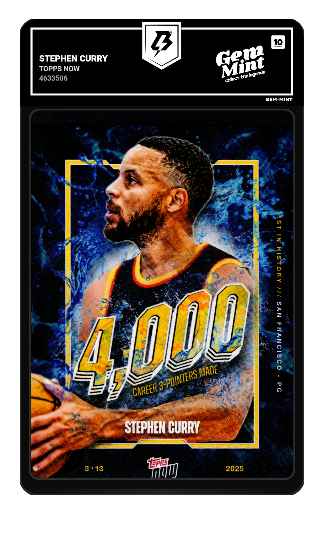 Stephen Curry graded Gem Mint 10