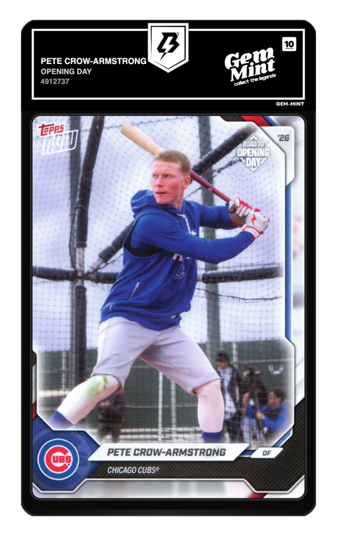 Pete Crow-Armstrong 2026 Opening Day graded Gem Mint 10 by TradingCard360