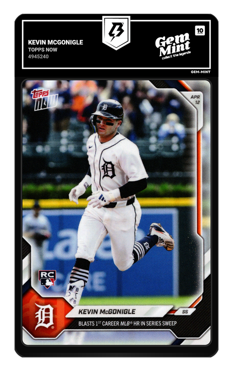 Kevin McGonigle 2026 Topps Now graded Gem Mint 10 by TradingCard360