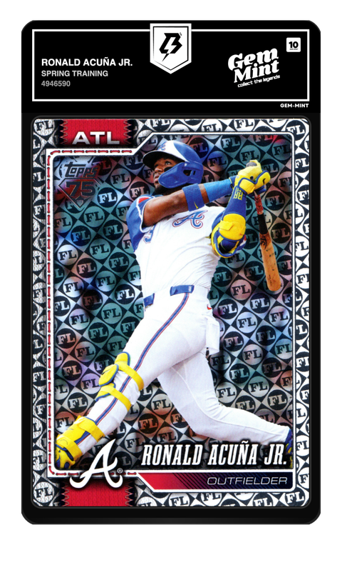 Ronald Acuña Jr. 2026 Spring Training graded Gem Mint 10 by TradingCard360