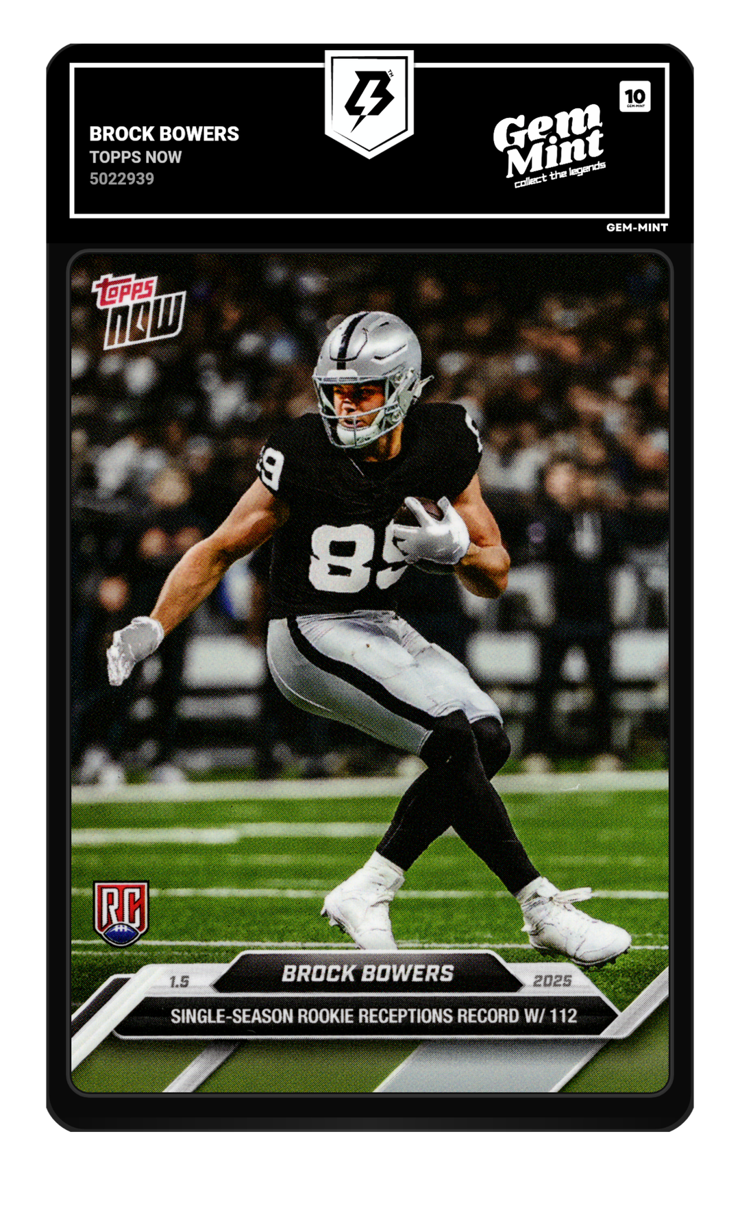 Brock Bowers graded Gem Mint 10