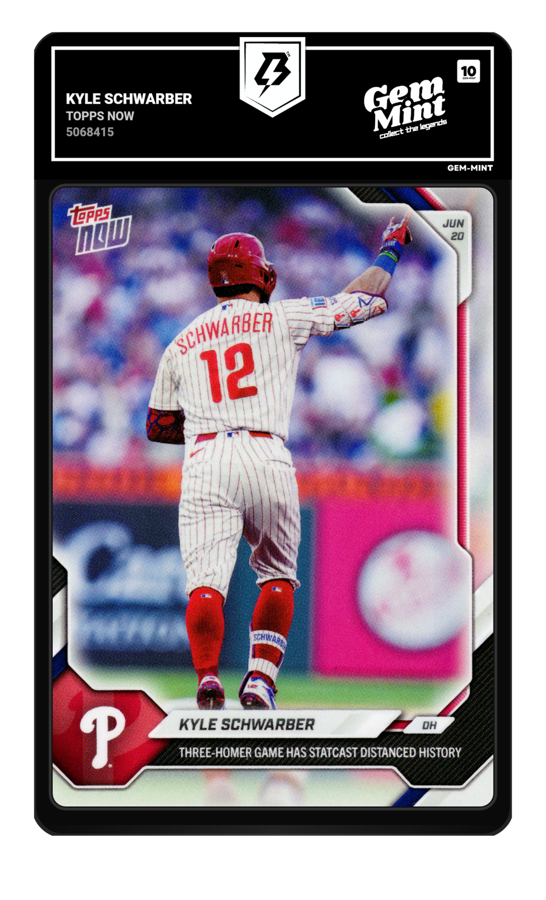 Kyle Schwarber graded Gem Mint 10