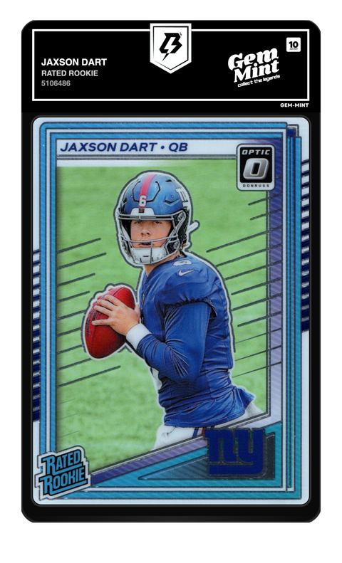 Jaxson Dart 2025 Rated Rookie graded Gem Mint 10 by TradingCard360