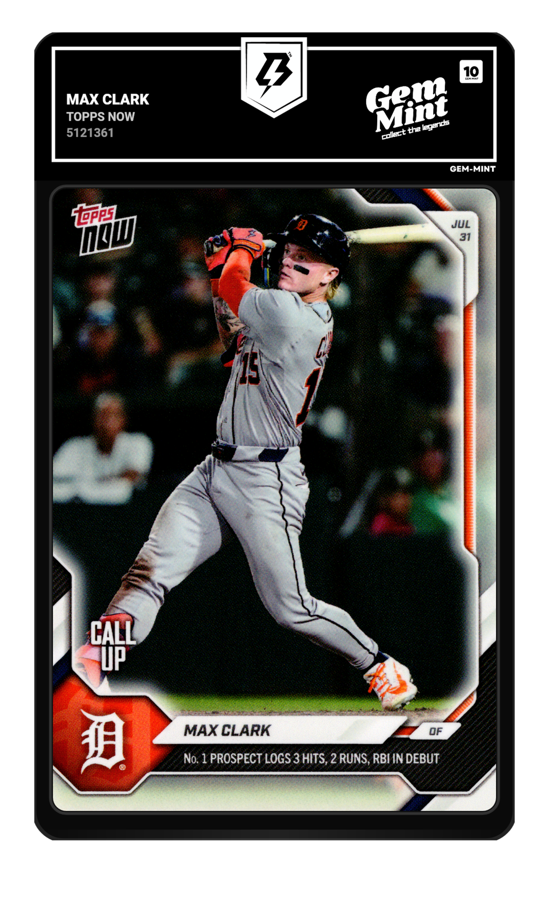 Max Clark graded Gem Mint 10