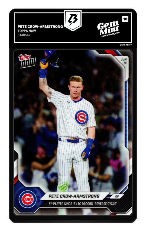 Pete Crow-Armstrong 2026 Topps Now graded Gem Mint 10 by TradingCard360