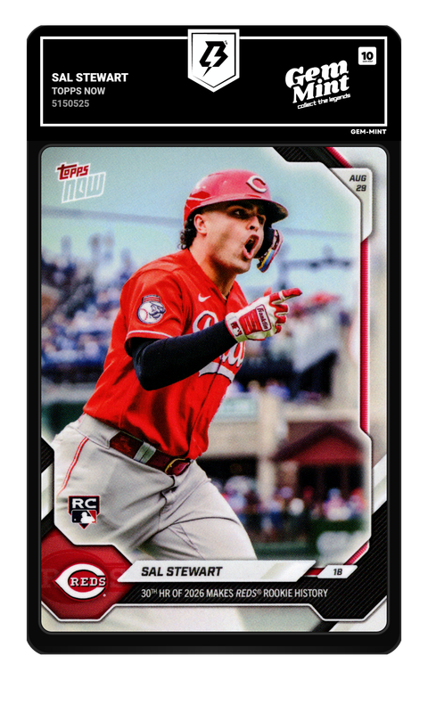 Sal Stewart 2026 Topps Now graded Gem Mint 10 by TradingCard360
