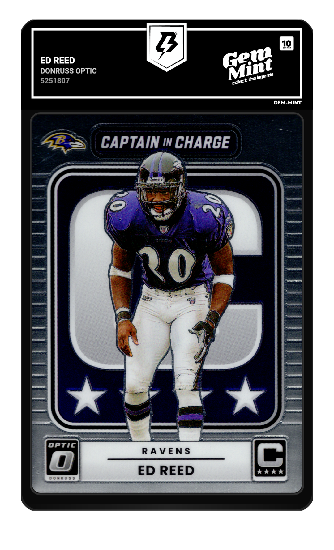 Ed Reed graded Gem Mint 10