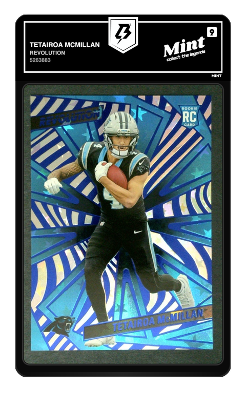 Tetairoa McMillan 2025 Revolution graded Mint 9 by TradingCard360