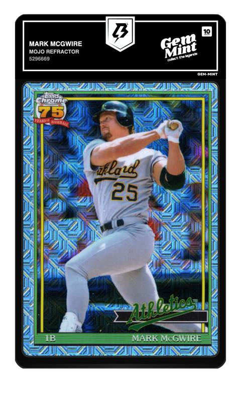 Mark McGwire 2026 Mojo Refractor graded Gem Mint 10 by TradingCard360