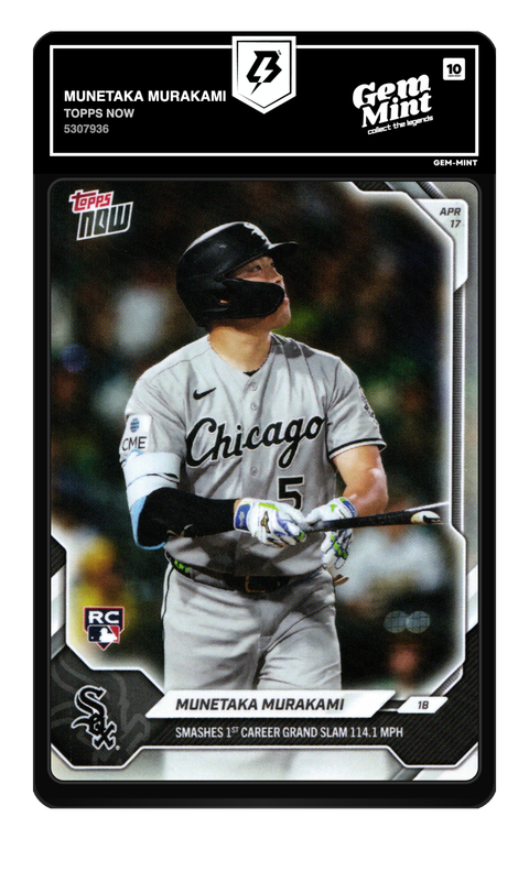 Munetaka Murakami 2026 Topps Now graded Gem Mint 10 by TradingCard360
