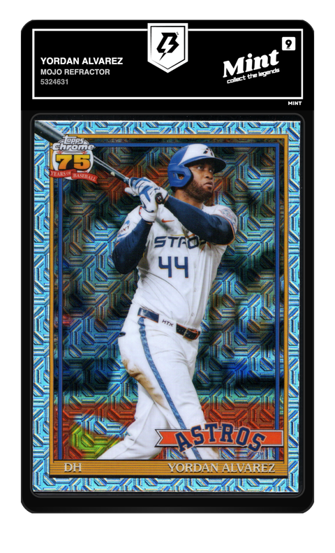Yordan Alvarez 2026 Mojo Refractor graded Mint 9 by TradingCard360