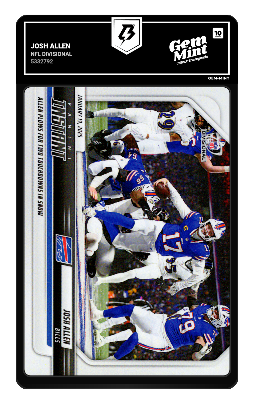 Josh Allen graded Gem Mint 10