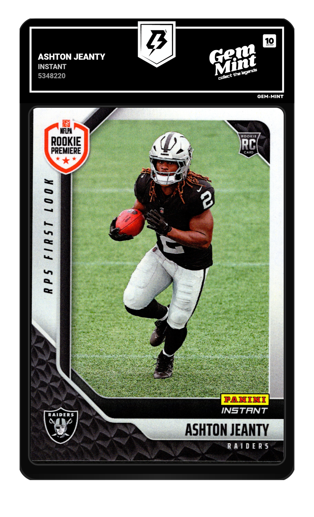 Ashton Jeanty graded Gem Mint 10