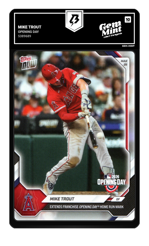 Mike Trout 2026 Opening Day graded Gem Mint 10 by TradingCard360