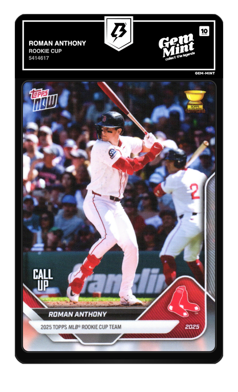 Roman Anthony 2025 Topps Now graded Gem Mint 10 by TradingCard360