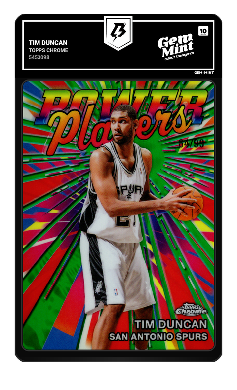 Tim Duncan 2026 Topps Chrome graded Gem Mint 10 by TradingCard360