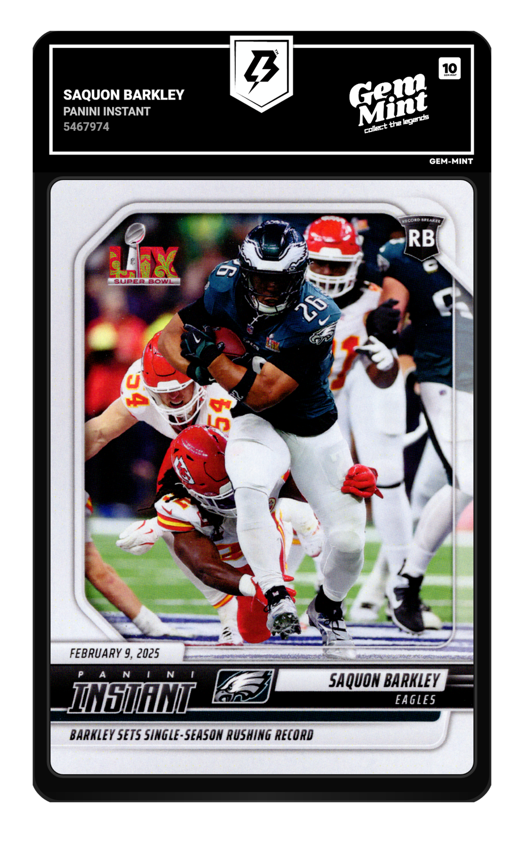 Saquon Barkley graded Gem Mint 10