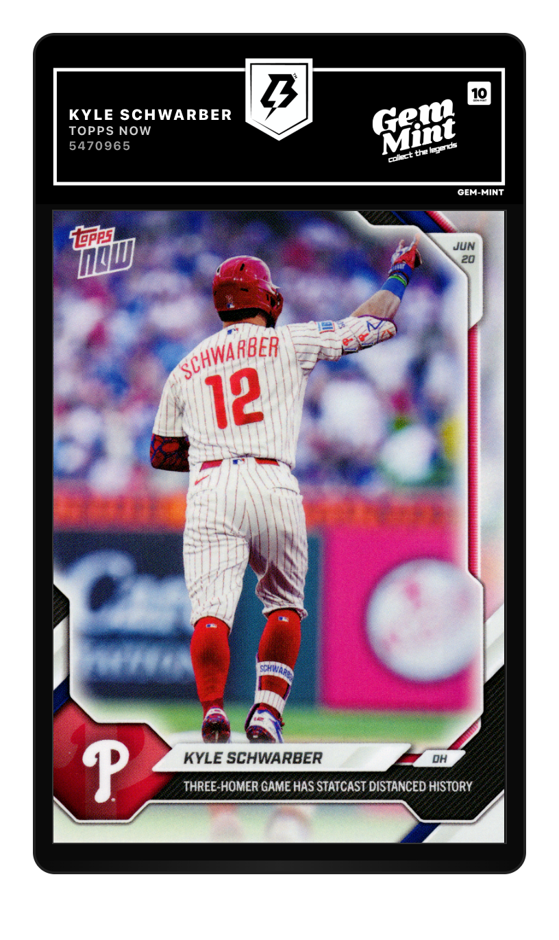 Kyle Schwarber graded Gem Mint 10