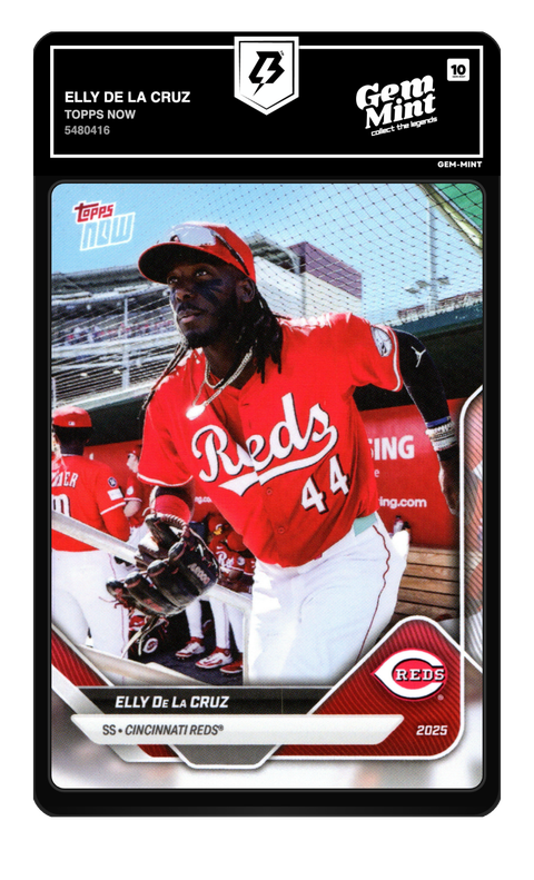 Elly De La Cruz 2025 Topps Now graded Gem Mint 10 by TradingCard360