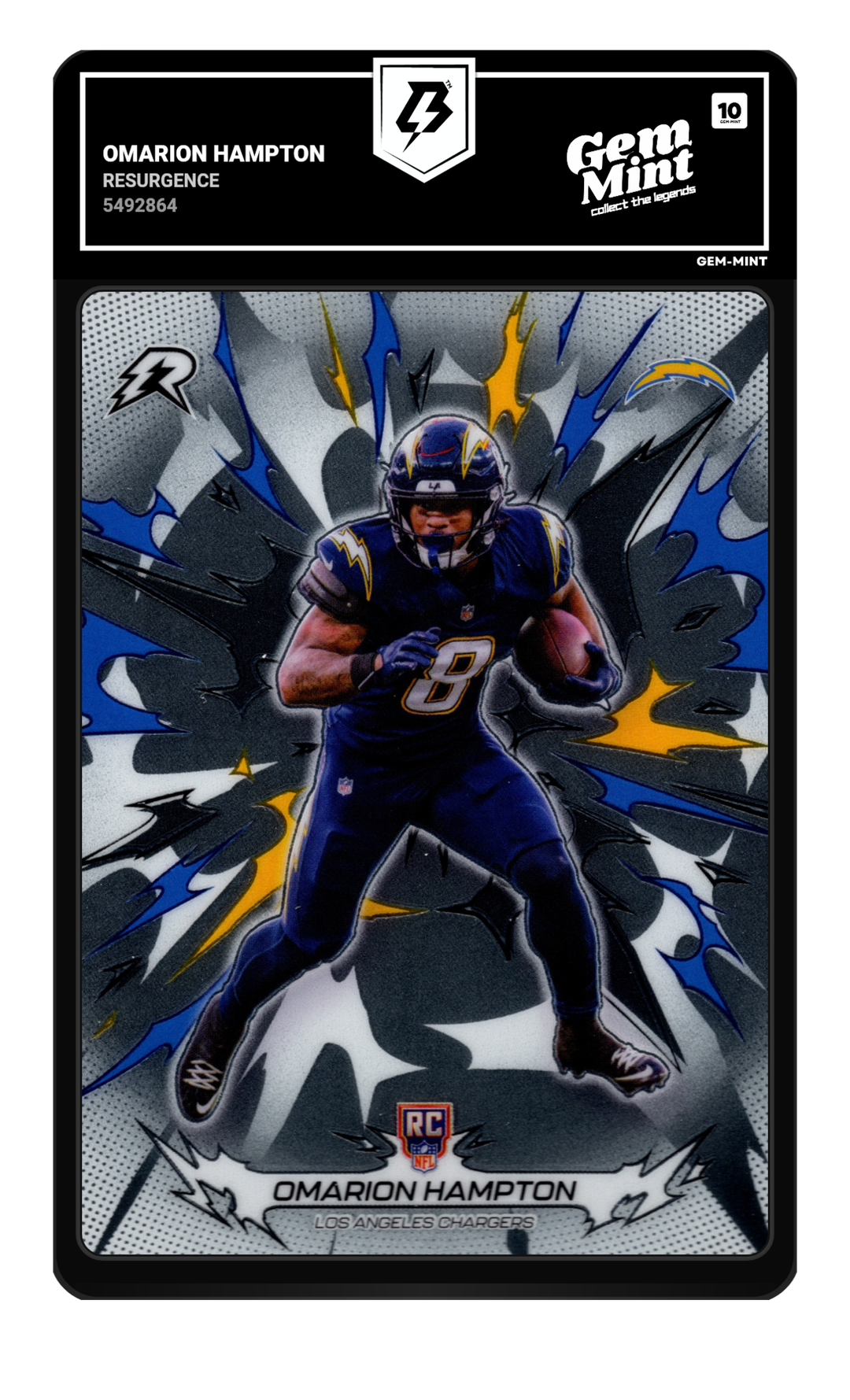 Omarion Hampton graded Gem Mint 10