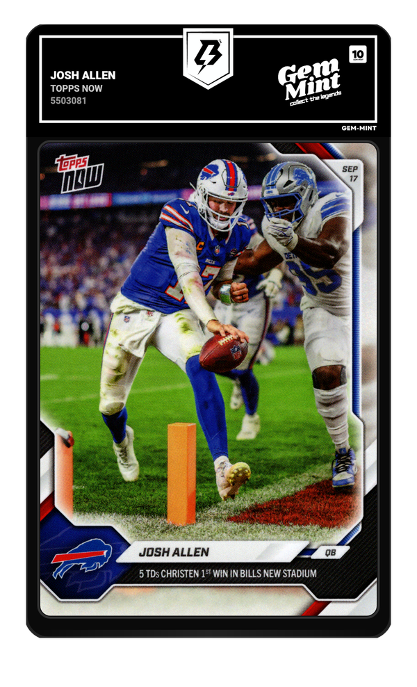 Josh Allen graded Gem Mint 10