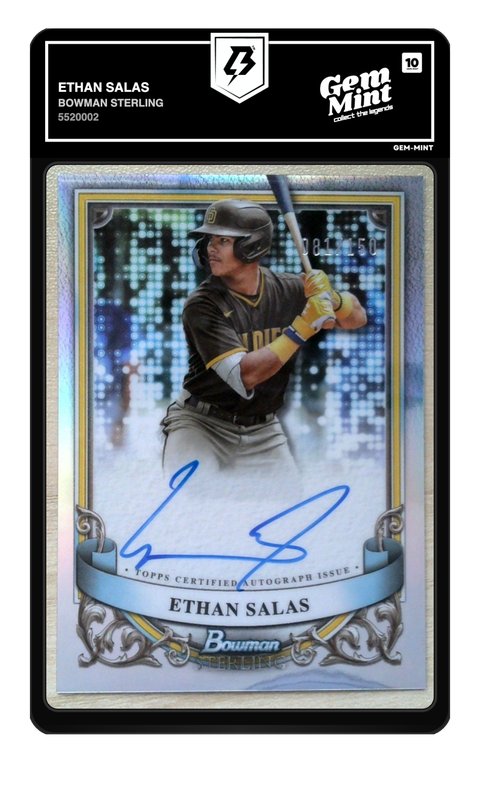 Ethan Salas 2024 Bowman Sterling graded Gem Mint 10 by TradingCard360
