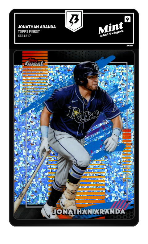 Jonathan Aranda 2026 Topps Finest graded Mint 9 by TradingCard360