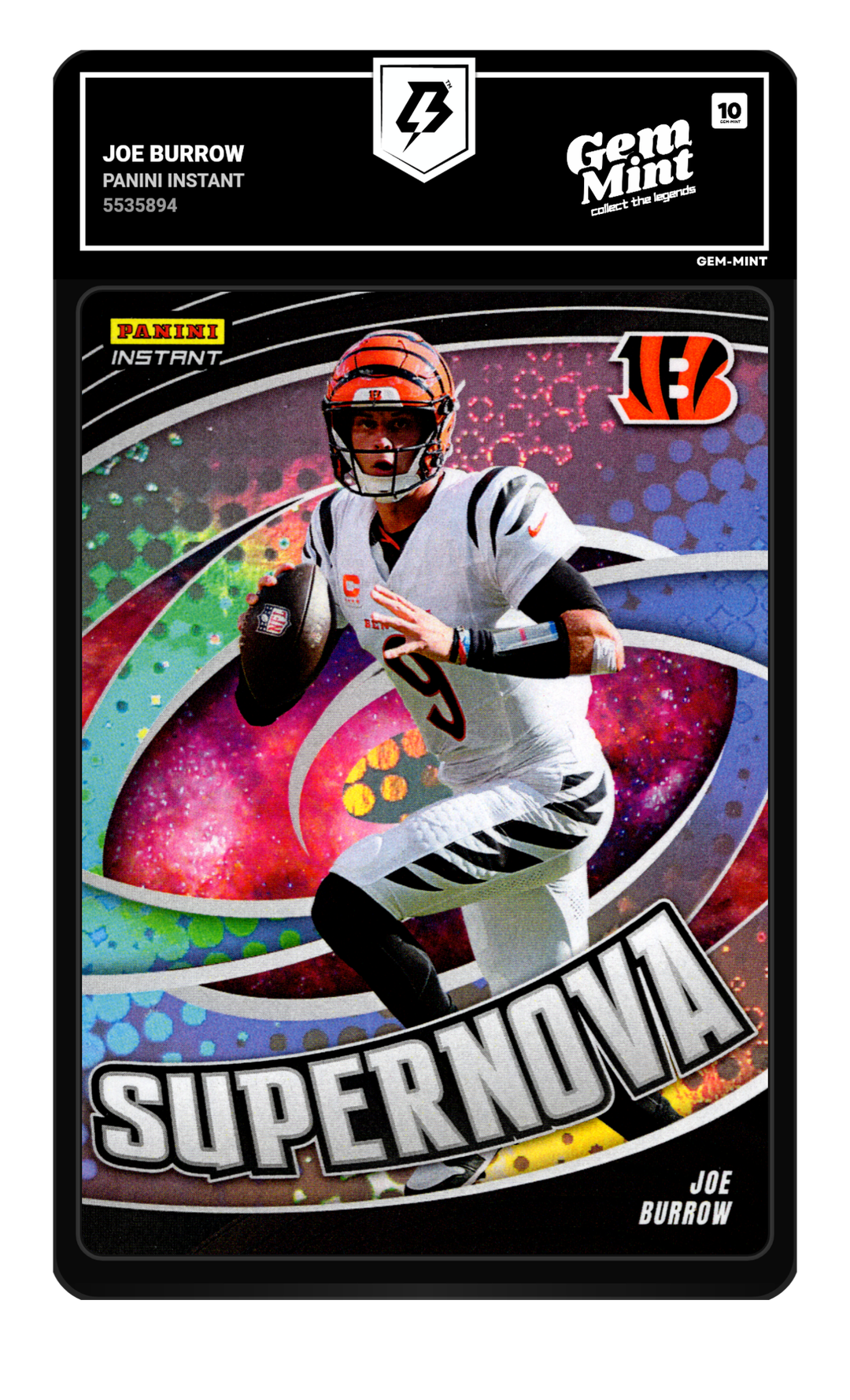 Joe Burrow graded Gem Mint 10