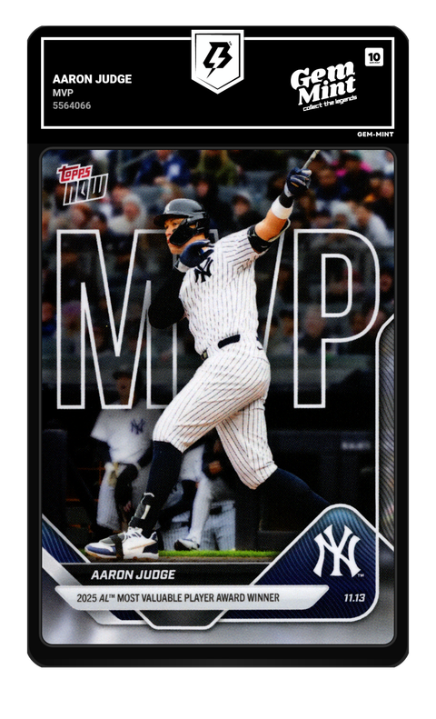 Aaron Judge 2025 MVP graded Gem Mint 10 by TradingCard360