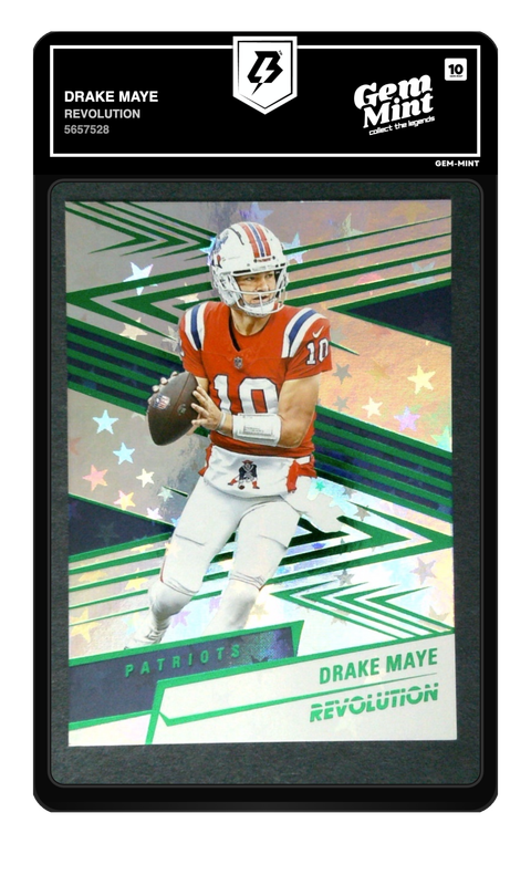 Drake Maye 2025 Revolution graded Gem Mint 10 by TradingCard360