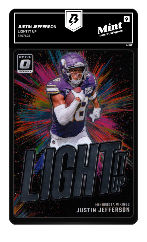 Justin Jefferson 2024 Light It Up graded Mint 9 by TradingCard360