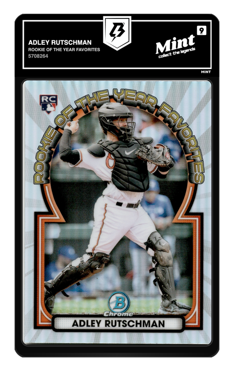 Adley Rutschman 2022 Rookie Of The Year Favorites graded Mint 9 by TradingCard360