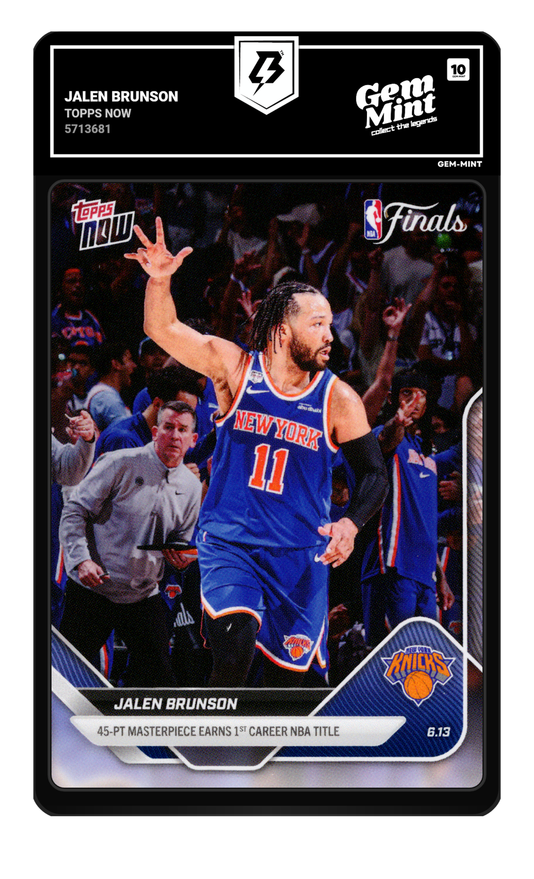 Jalen Brunson graded Gem Mint 10
