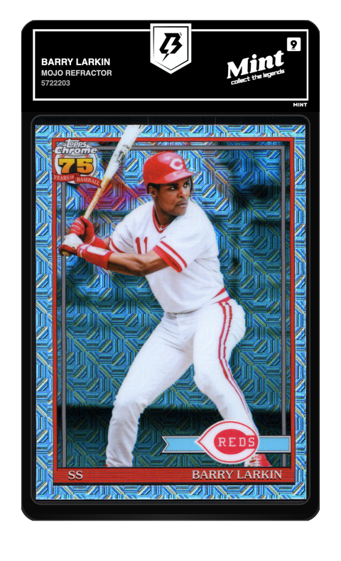 Barry Larkin 2026 Mojo Refractor graded Mint 9 by TradingCard360