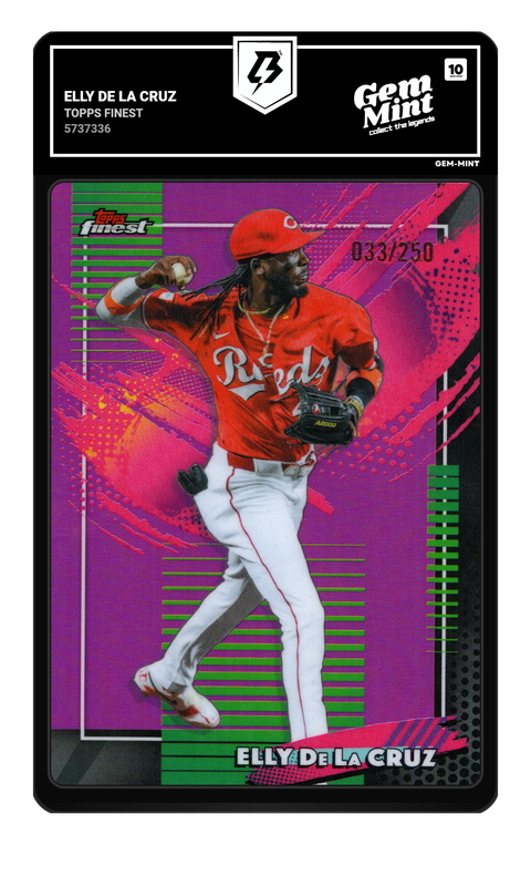 Elly De La Cruz 2026 Topps Finest graded Gem Mint 10 by TradingCard360