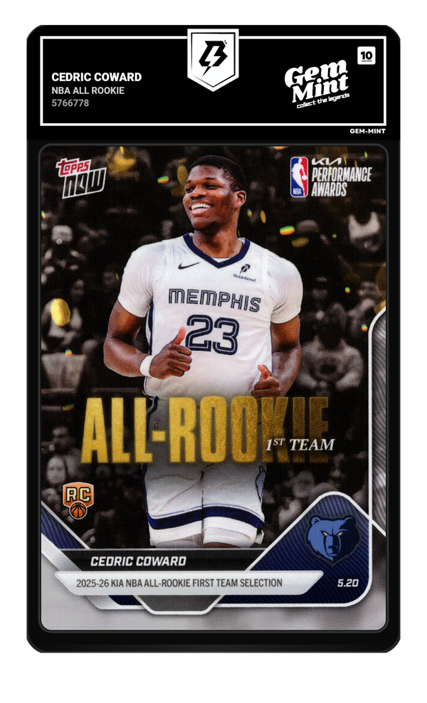 Cedric Coward graded Gem Mint 10