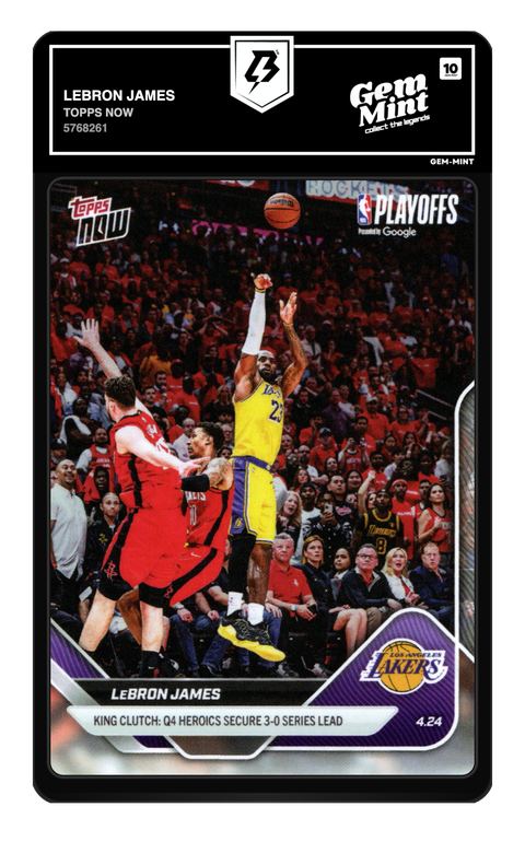 LeBron James 2026 Topps Now graded Gem Mint 10 by TradingCard360