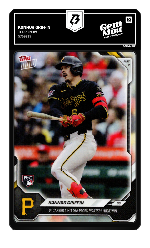 Konnor Griffin 2026 Topps Now graded Gem Mint 10 by TradingCard360