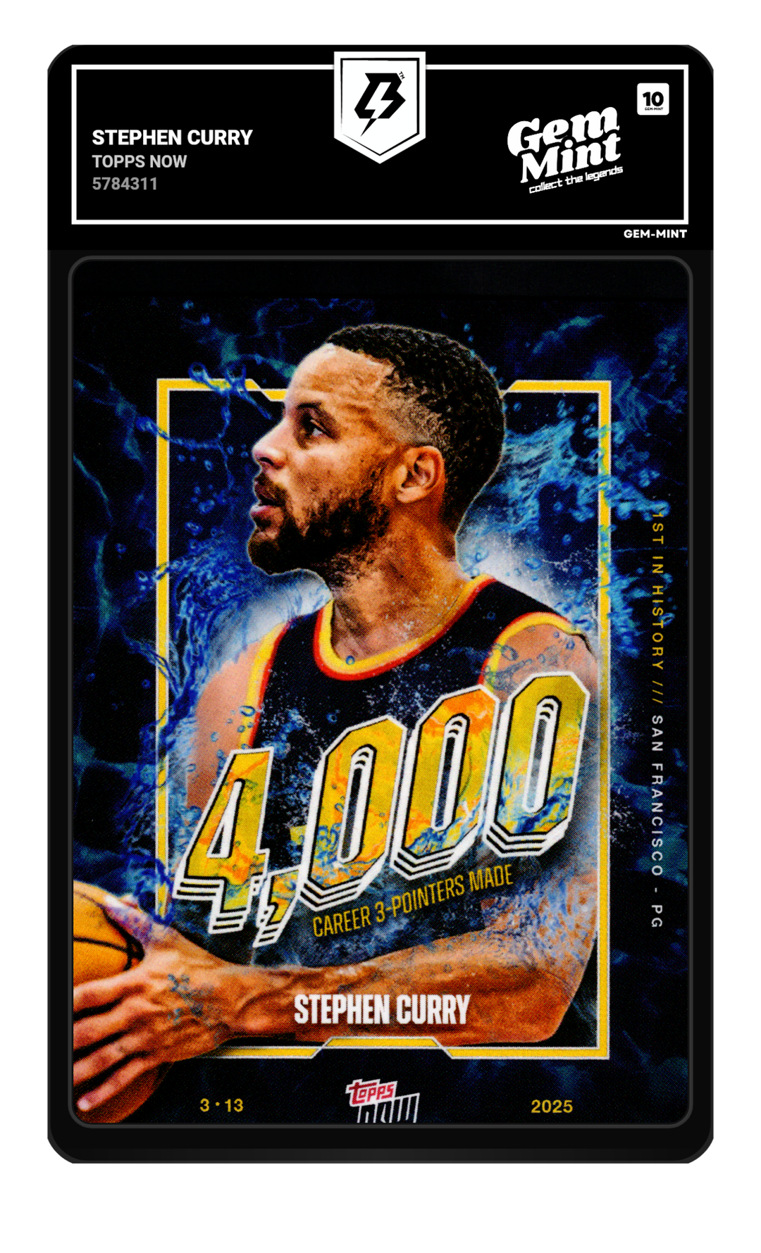 Stephen Curry graded Gem Mint 10
