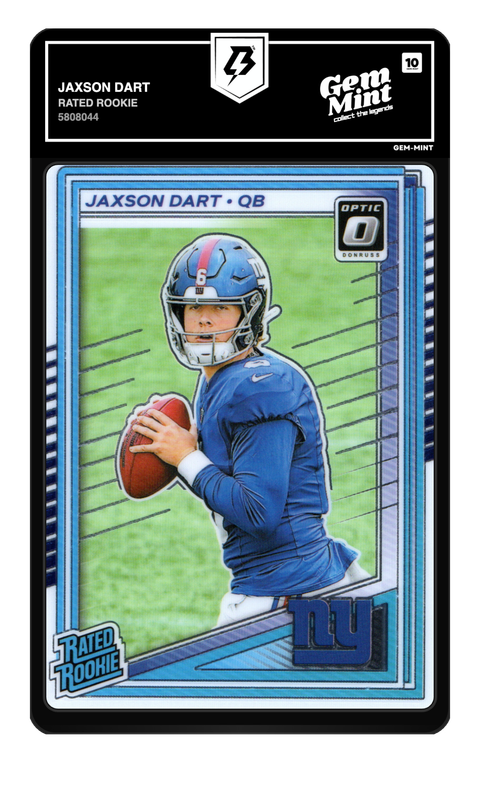 Jaxson Dart 2025 Rated Rookie graded Gem Mint 10 by TradingCard360