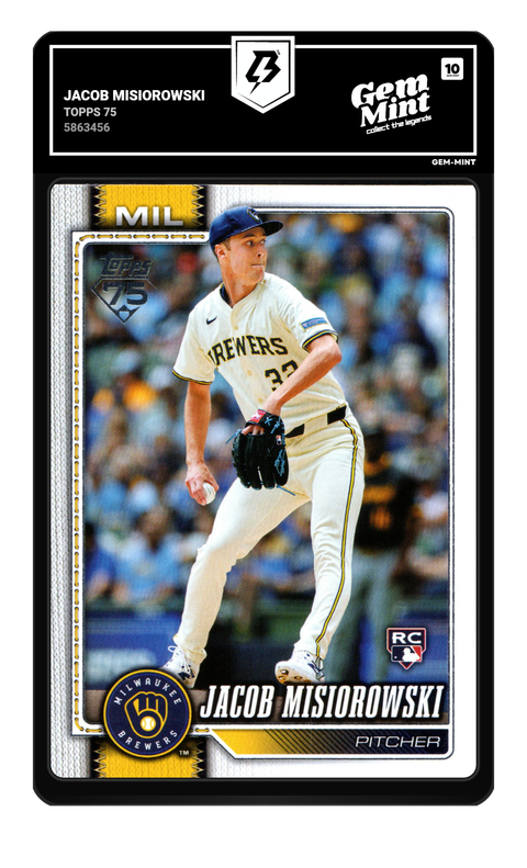 Jacob Misiorowski 2026 Topps 75 graded Gem Mint 10 by TradingCard360