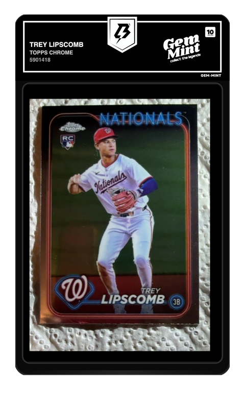 Trey Lipscomb 2023 Topps Chrome Update graded Gem Mint 10 by TradingCard360