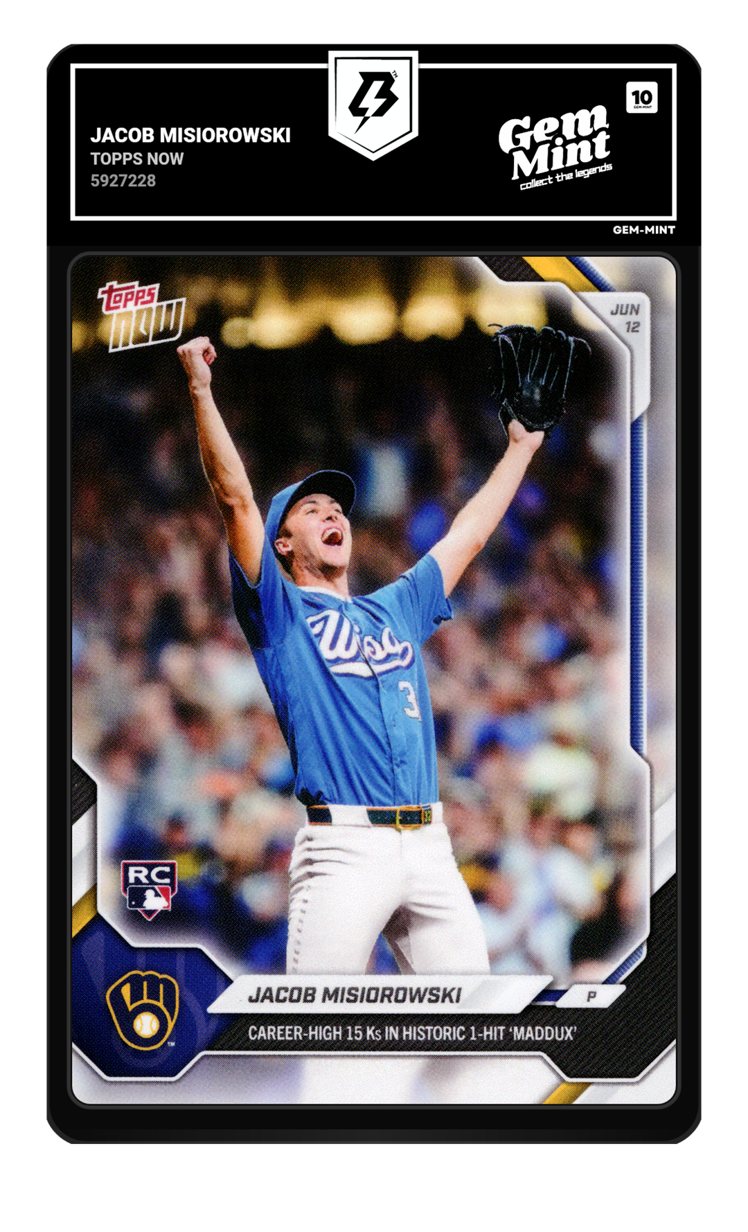 Jacob Misiorowski graded Gem Mint 10