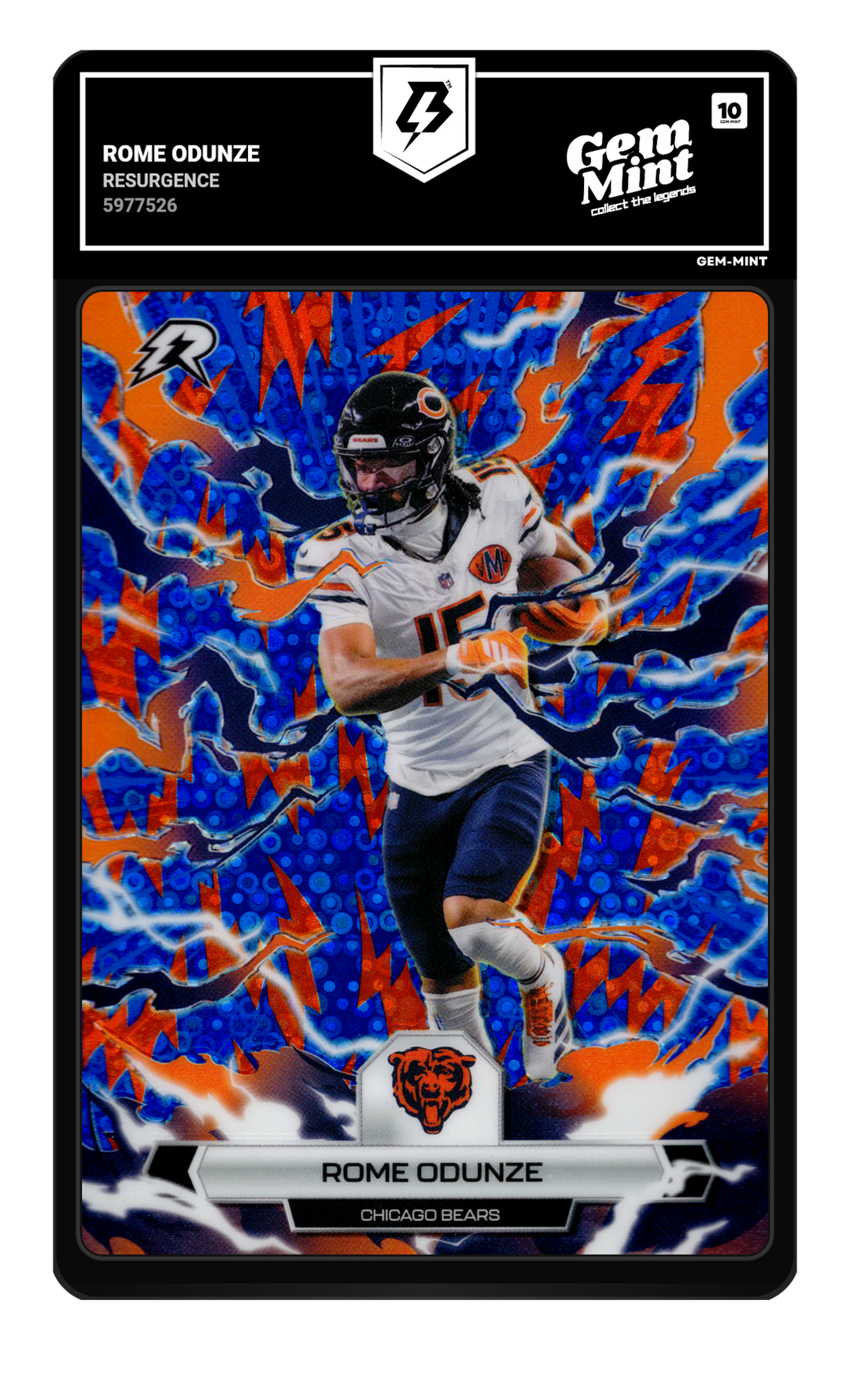 Rome Odunze graded Gem Mint 10