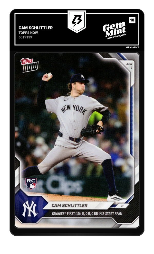 Cam Schlittler graded Gem Mint 10